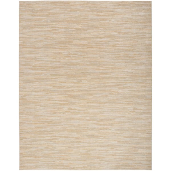 Nourison Essentials 7 ft. x 10 ft. Ivory Gold Abstract Contemporary Indoor/Outdoor Area Rug