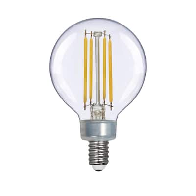 Bombillas LED regulables G16.5, bombillas LED Edison E26 de 6 W, luz diurna  5000 K, 600 lm, 6 W igual a 60 vatios, bombilla de globo G50 para