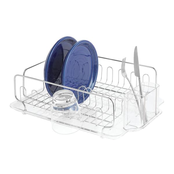 interDesign Forma Lupe Dish Drainer in Clear 68980 The Home Depot