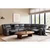 Ellesophas 109 in. 7 Pieces Modular Modern Contemporary Faux Leather Manual Recliner Sectional Sofa in. Gray HD-5121-03B2