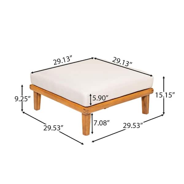 CHRISTOPHER KNIGHT HOME Imane 5-Piece Outdoor Teak Finish Solid