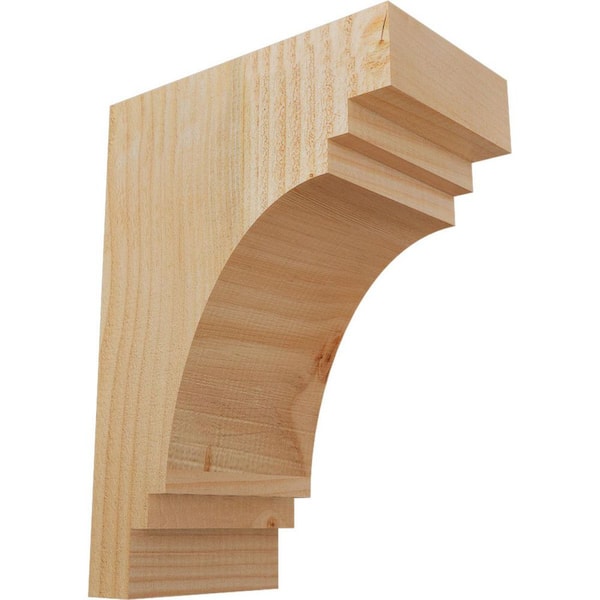 Ekena Millwork 6 in. x 10 in. x 14 in. Douglas Fir Pescadero Rough Sawn Corbel