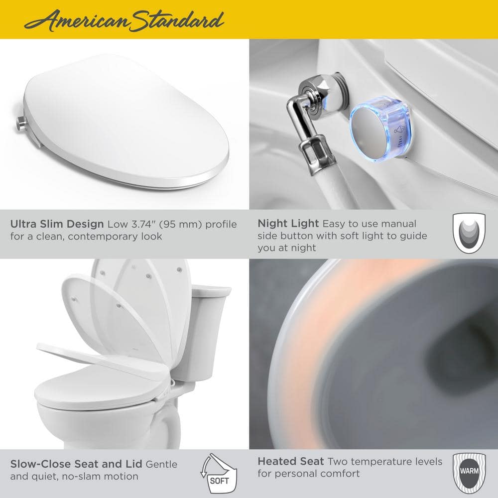 AquaWash 2.0 White Elongated Manual Bidet Seat
