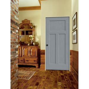 36 in. x 80 in. Craftsman Stone Stain Left-Hand Solid Core Molded Composite MDF Single Prehung Interior Door