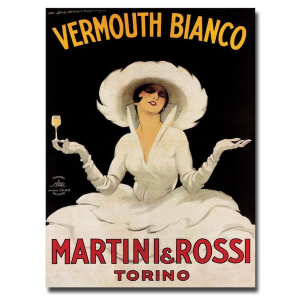 Trademark Fine Art 14 in. x 19 in. Vermouth Bianco Martini & Rossi Canvas Art