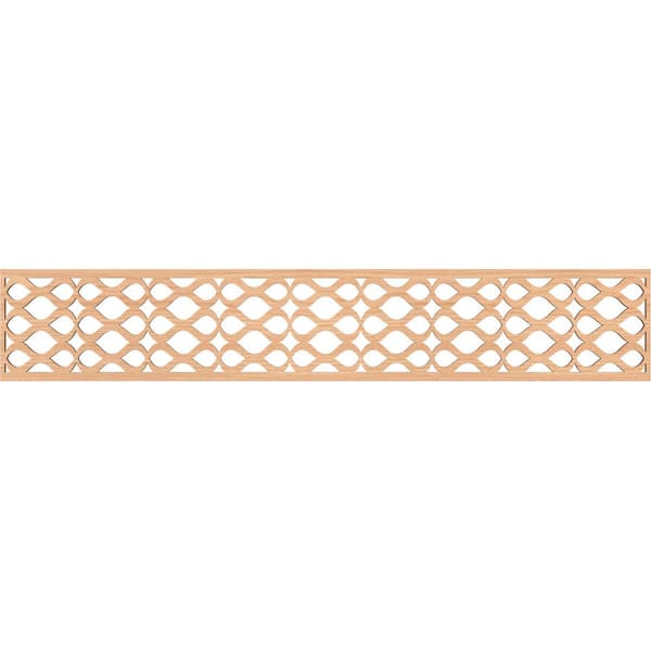 Ekena Millwork Somerset Fretwork 0.25 in. D x 46.625 in. W x 8 in. L Hickory Wood Panel Moulding