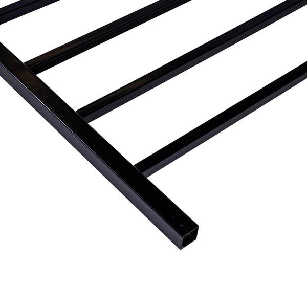US Door and Fence Pro Series 4.84 ft. H x 7.75 ft. W Black Steel Fence Panel