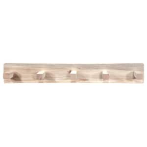 Homestead Collection Unfinished Pine Wall Mounted 3 ft. Coat Rack, Ready to Finish