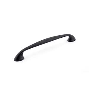 Montreal Collection 7 9/16 in. (192 mm) Matte Black Transitional Curved Cabinet Arch Pull
