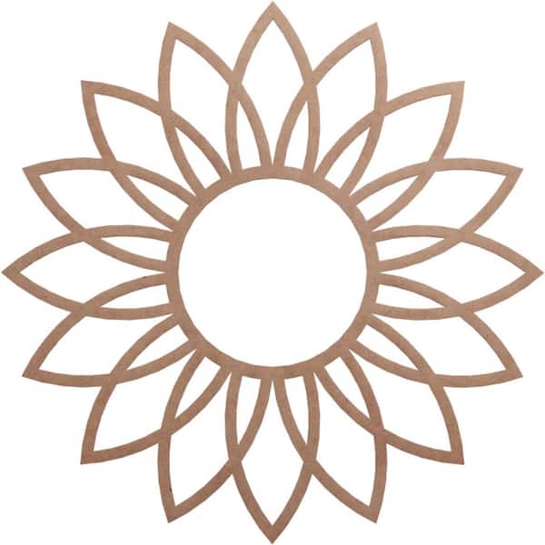 Ekena Millwork 28 in. x 10.25 in. x 0.25 in. Wood Medallion Moulding