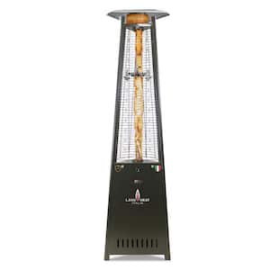 92.5 in. 66000 BTU Electronic Ignition Hammered Grey Liquid Propane Assembled 2G PRO Triangle Flame Tower Heater