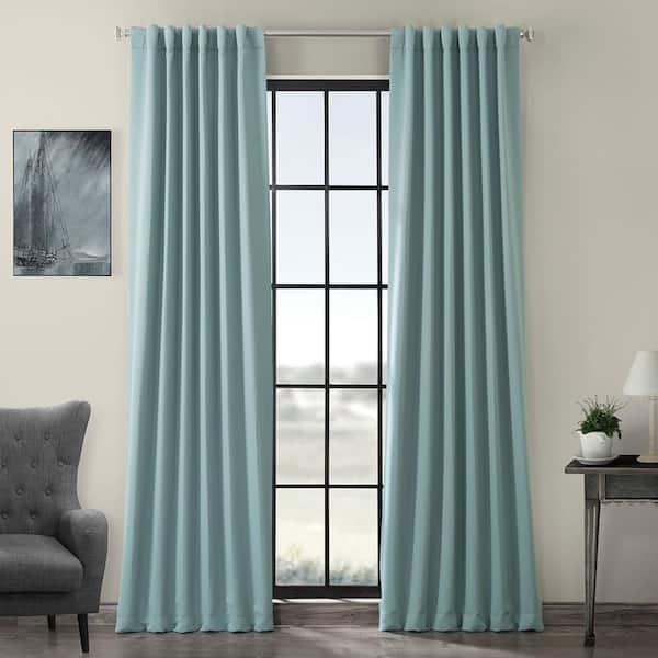 Exclusive Fabrics & Furnishings Juniper Berry Polyester Room Darkening Curtain - 50 in. W x 120 in. L Rod Pocket with Back Tab Single Curtain Panel