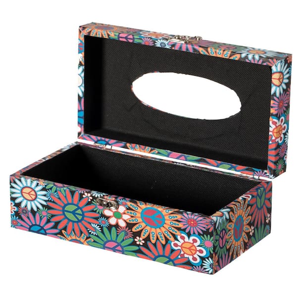 Vintiquewise Facial Rectangular Tissue Box Holder for Your Bathroom, Office  or Vanity with Decorative World Map Design QI004263.RC - The Home Depot