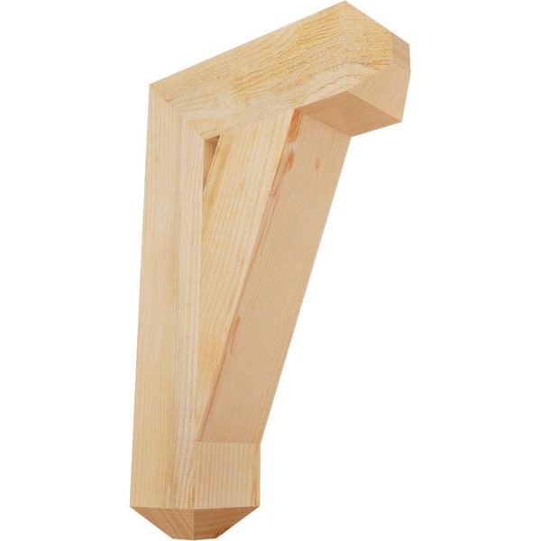 Ekena Millwork 6 in. x 32 in. x 20 in. Douglas Fir Traditional Craftsman Rough Sawn Bracket