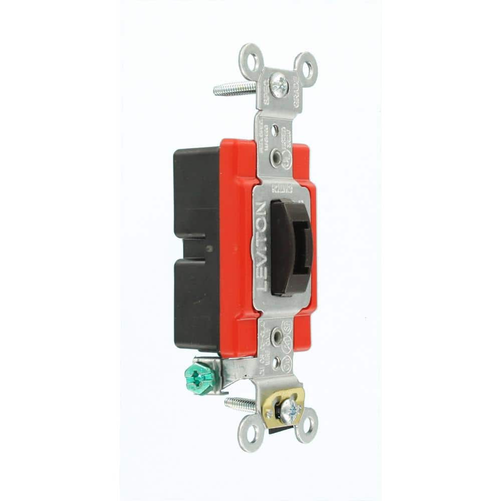 Brown Thermoplastic Single-Pole Toggle Locking Switch
