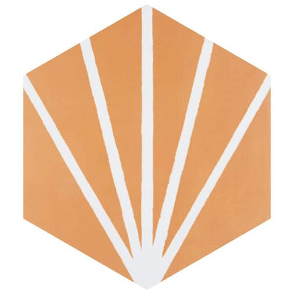 Merola Tile Horizon Dusk Hex Mostaza 7-3/4 in. x 9 in. Ceramic Floor and Wall Tile (8.88 sq. ft./Case)