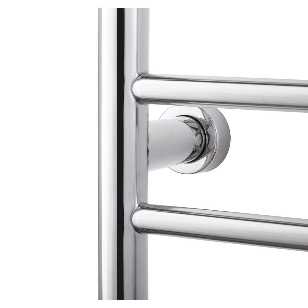 Summit Polished Stainless Steel Wall-Mounted Towel Warmer with Heated Shelf
