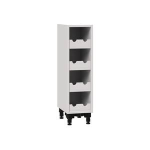 Shaker Assembled 9x34.5x14 in. Base Wine Rack with Matching Interior in Vanilla White