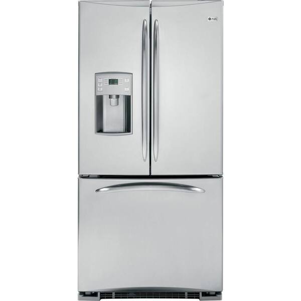 GE 33 in. W 22.2 cu. ft. French Door Refrigerator in Stainless Steel
