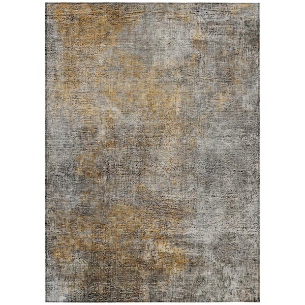 Chantille ACN593 Gray 9 ft. x 12 ft. Machine Washable Indoor/Outdoor Geometric Area Rug