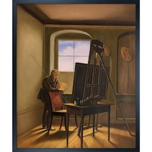 21.5 in. x 25.5 in. Caspar David Friedrich in his Studio by Georg Friedrich Kersting Studio Framed People Art Print