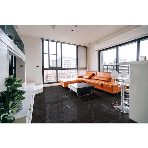 Danceler 24 in. x 24 in. Polished Porcelain Marble Look Floor and Wall Tile (11.63 sq. ft./Case)