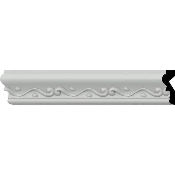 Ekena Millwork SAMPLE - 3/4 in. x 12 in. x 2 in. Urethane Florence Chair Rail Moulding