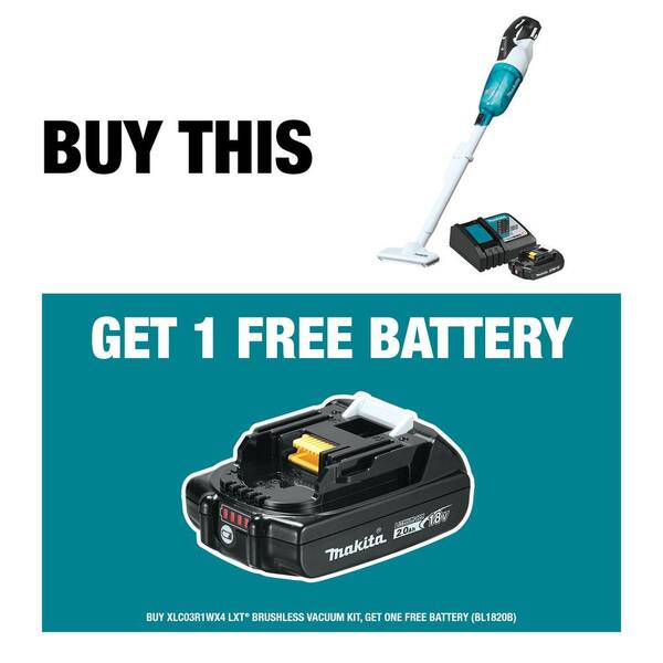 Makita BL1820B 18V Compact Lithium-Ion 2.0Ah Battery, Black