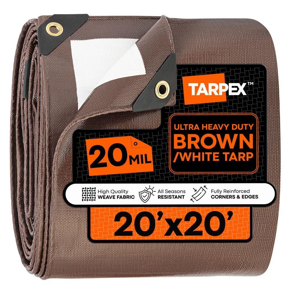 Tarpex 20 Mil Ultra Heavy-Duty Polyethylene Tarp 20 ft. x 20 ft