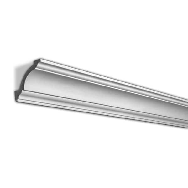 3-1/8 in. x 3-1/8 in. x 96 in. Plain Recycled Polystyrene Crown Moulding Pro Pack 40 LF (5-Pack)