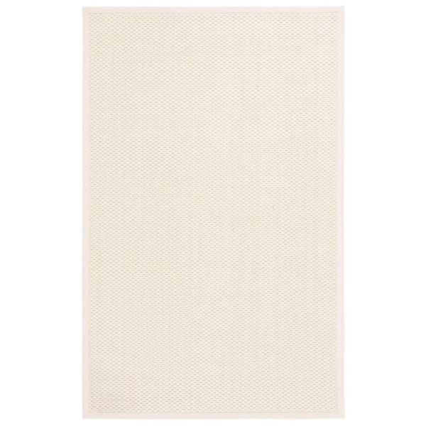 Palm Beach 4 ft. x 6 ft. Ivory Modern Solid Area Rug