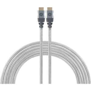 15 ft. 8K HDMI 2.1 Cable with Ethernet and Gold Plated Connectors in Grey