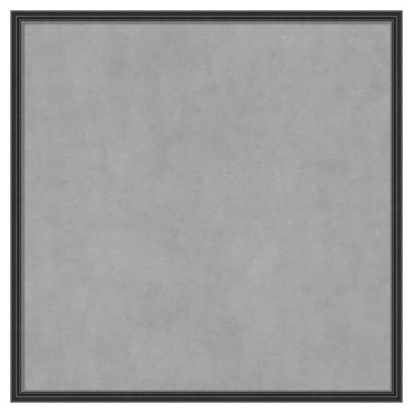 Amanti Art Stylish Black Narrow 25 in. x 25 in Framed Magnetic Board