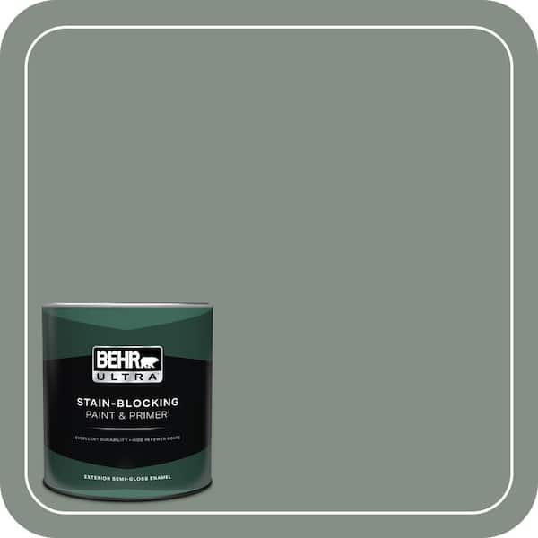 BEHR ULTRA 1 qt. #ECC-49-3 Forest Moss Semi-Gloss Enamel Exterior Paint & Primer