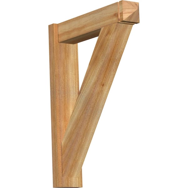 Ekena Millwork 6 in. x 34 in. x 26 in. Western Red Cedar Traditional Arts and Crafts Rough Sawn Outlooker