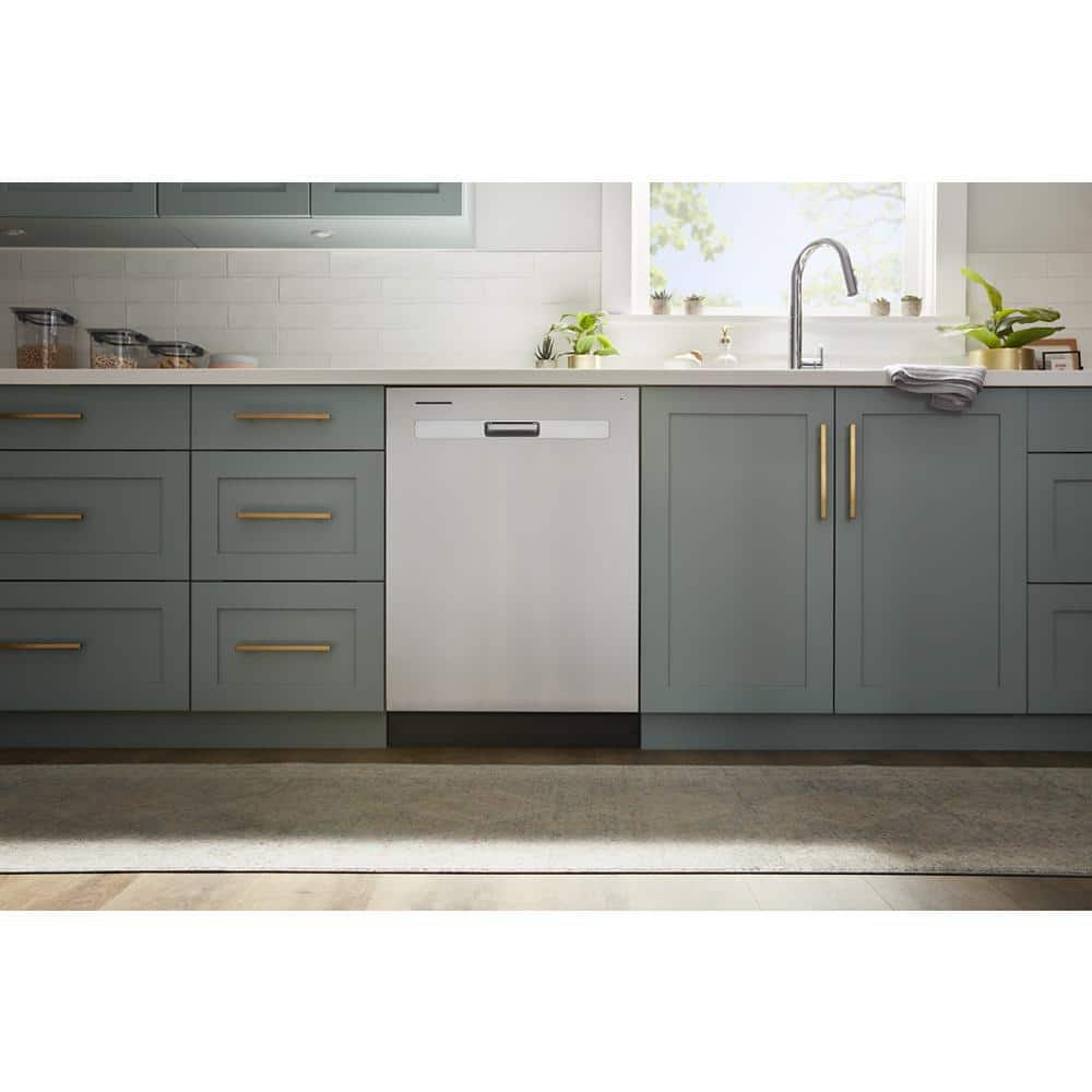 Quiet Stainless Steel Built-In Dishwasher with Pocket Handle