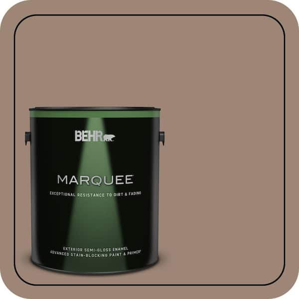 BEHR MARQUEE 1 gal. #PPU5-16 Earthnut Semi-Gloss Enamel Exterior Paint & Primer