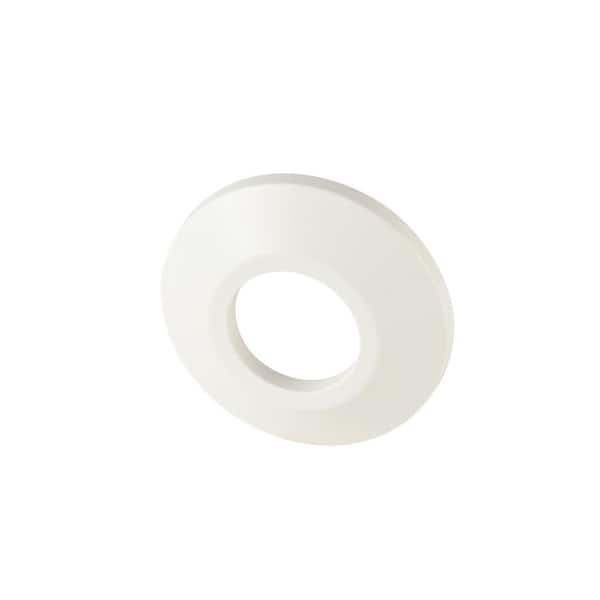 1-1/4 in. Platic Iron Tube Size Flange Escutcheon Plate in White