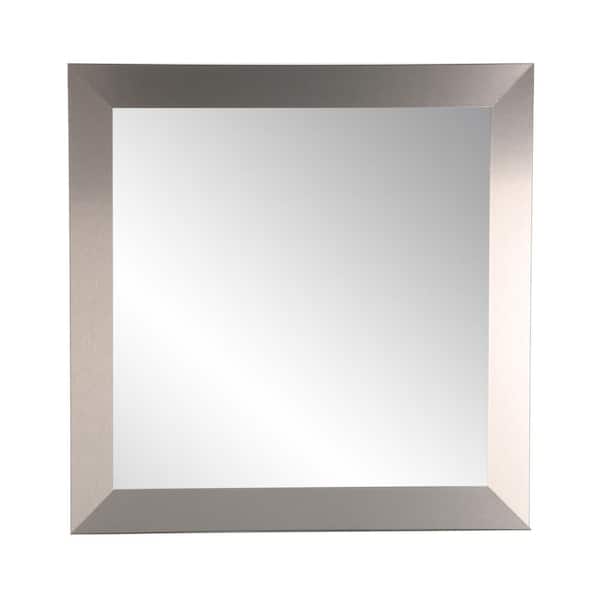 BrandtWorks Medium Rectangle Silver Modern Mirror (32 in. H x 32 in. W)