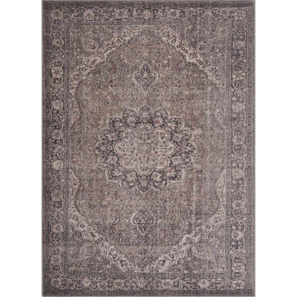 HAUTELOOM Greenpoint Beige/Black/Medium Gray 3 ft. x 4 ft. Area Rug