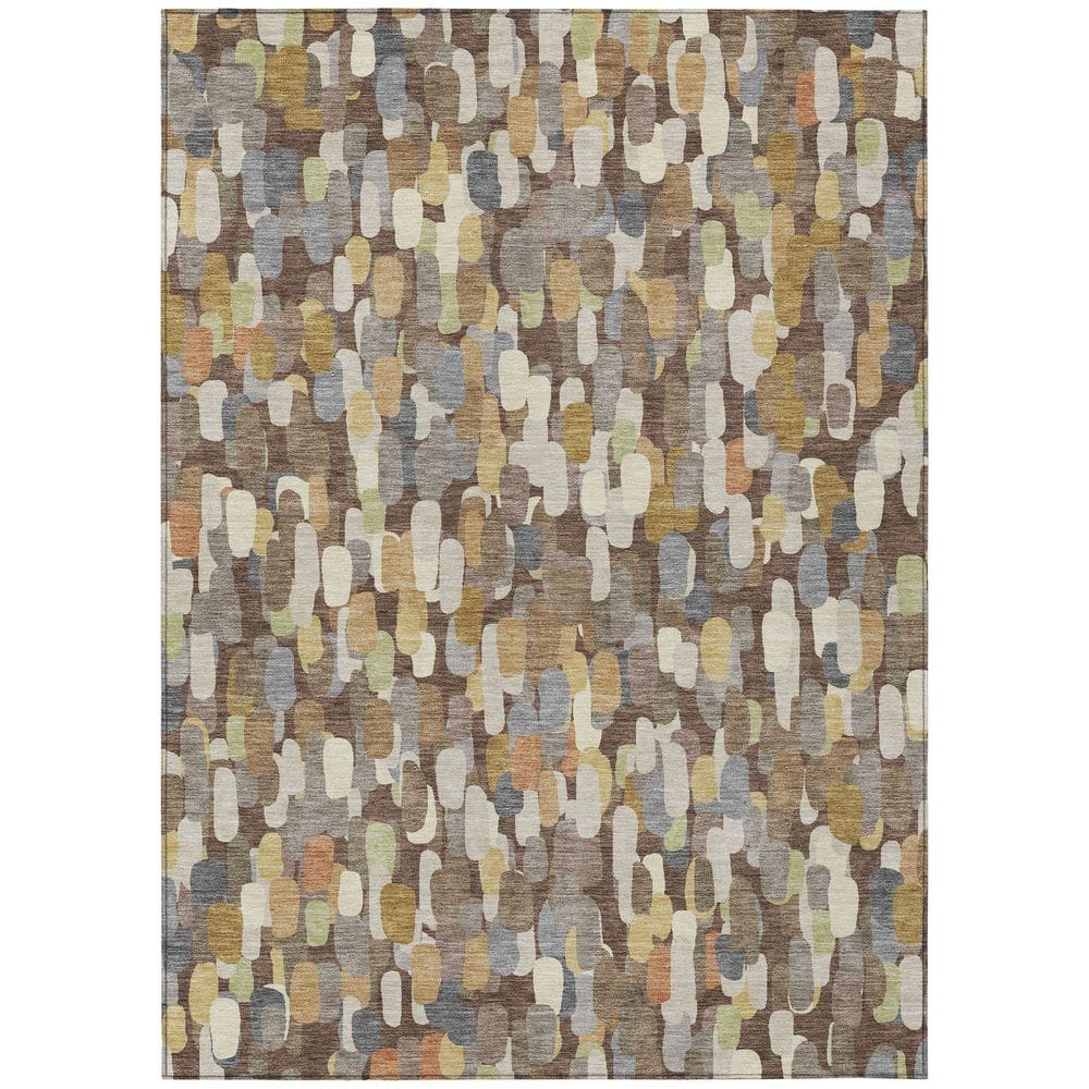 Chantille Machine Washable Indoor/Outdoor Abstract ACN2451 Chocolate 3 ft. x 4 ft. Area Rug price history on PriceWatchPro