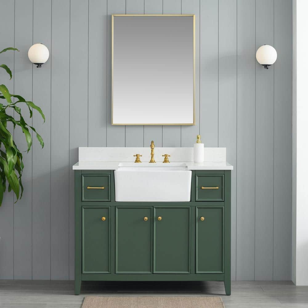 SUDIO Casey 42 in. W x 22 in. D Bath Vanity in Evergreen with