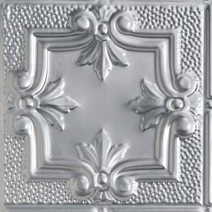 Take Home Sample - Antoinette Lacquered Steel 1 ft. x 1 ft. Decorative Tin Style Lay-in Ceiling Tile (1 sq. ft./case)