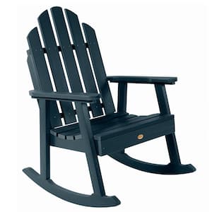 Classic Westport Garden Federal Blue Plastic Outdoor Rocking Chair