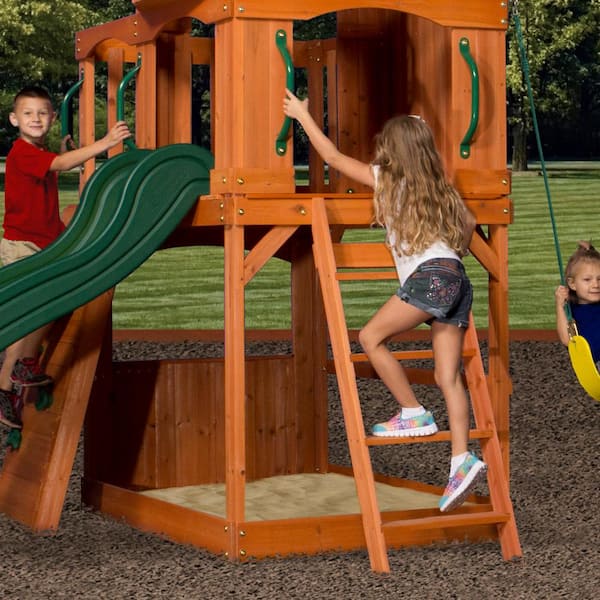 backyard discovery atlantis cedar wooden swing