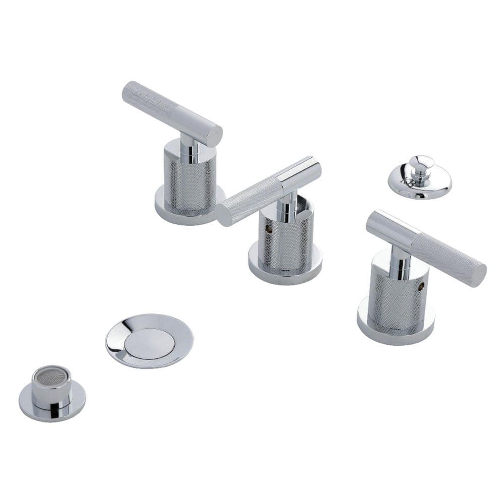Kingston Brass Convergent 3 Handle Bidet Faucet with Pop-Up Drain