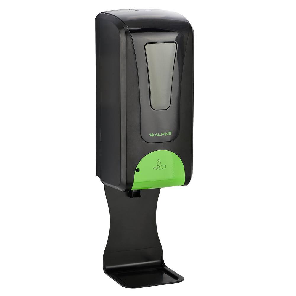1200 ml. Wall Mount Automatic Gel Hand Sanitizer Dispenser in Black with Dr