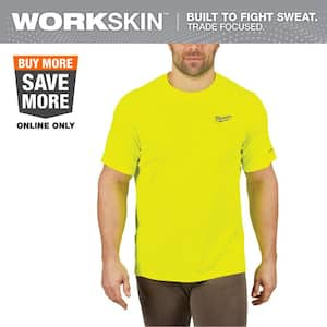 Men's Large Hi-Vis GEN II WORKSKIN Light Weight Performance Short-Sleeve T-Shirt