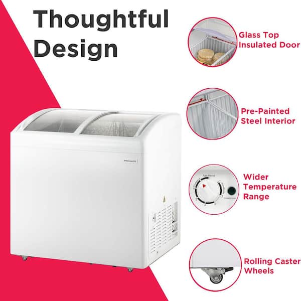 冷凍庫 2ドア Freezer Frigidaire 6.7 cu. ft. Manual Defrost Convertible Chest Freezer
