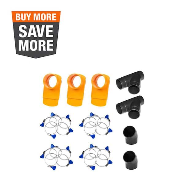 2-1/2 in. Dust Collection Fittings Kit with Connectors, Blast Gates and Clamps for Dust Collector Systems